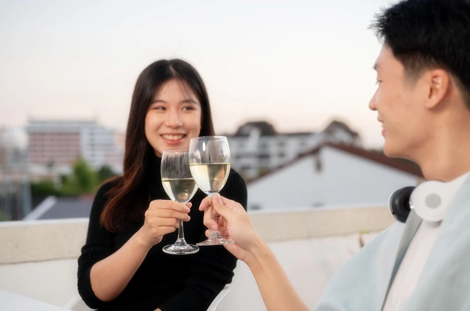 Two adults moving from messages toward real-world dating